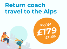Return coach travel from the UK to the Alps from just £179 return with Snow Express